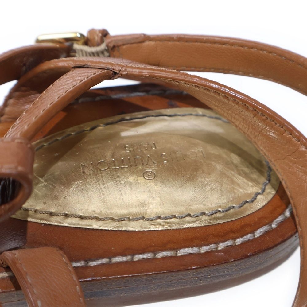 Louis Vuitton Explorer Line Sandals Mule Brown White — view 6