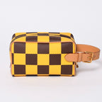 Louis Vuitton Damier Pop Rocker Dopp Kit Travel Pouch Yellow Brown — view 2