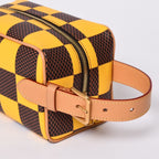 Louis Vuitton Damier Pop Rocker Dopp Kit Travel Pouch Yellow Brown — view 8