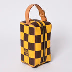 Louis Vuitton Damier Pop Rocker Dopp Kit Travel Pouch Yellow Brown — view 3