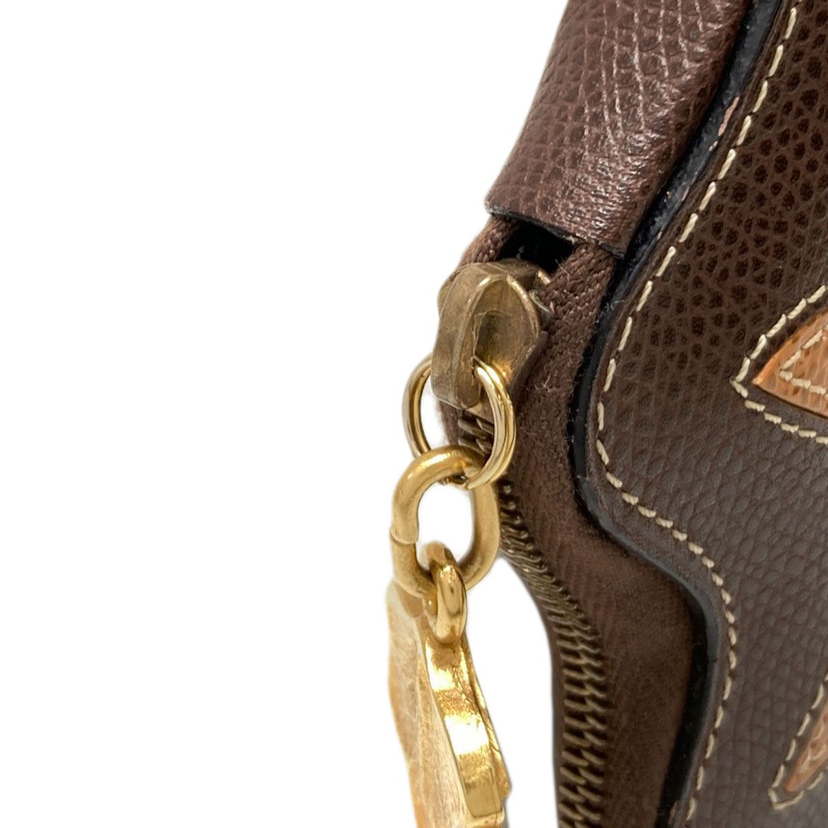 Celine Autumn Leaves Motif Coin Case Leather — view 9
