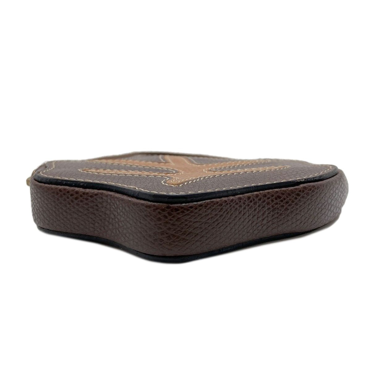 Celine Autumn Leaves Motif Coin Case Leather — view 3