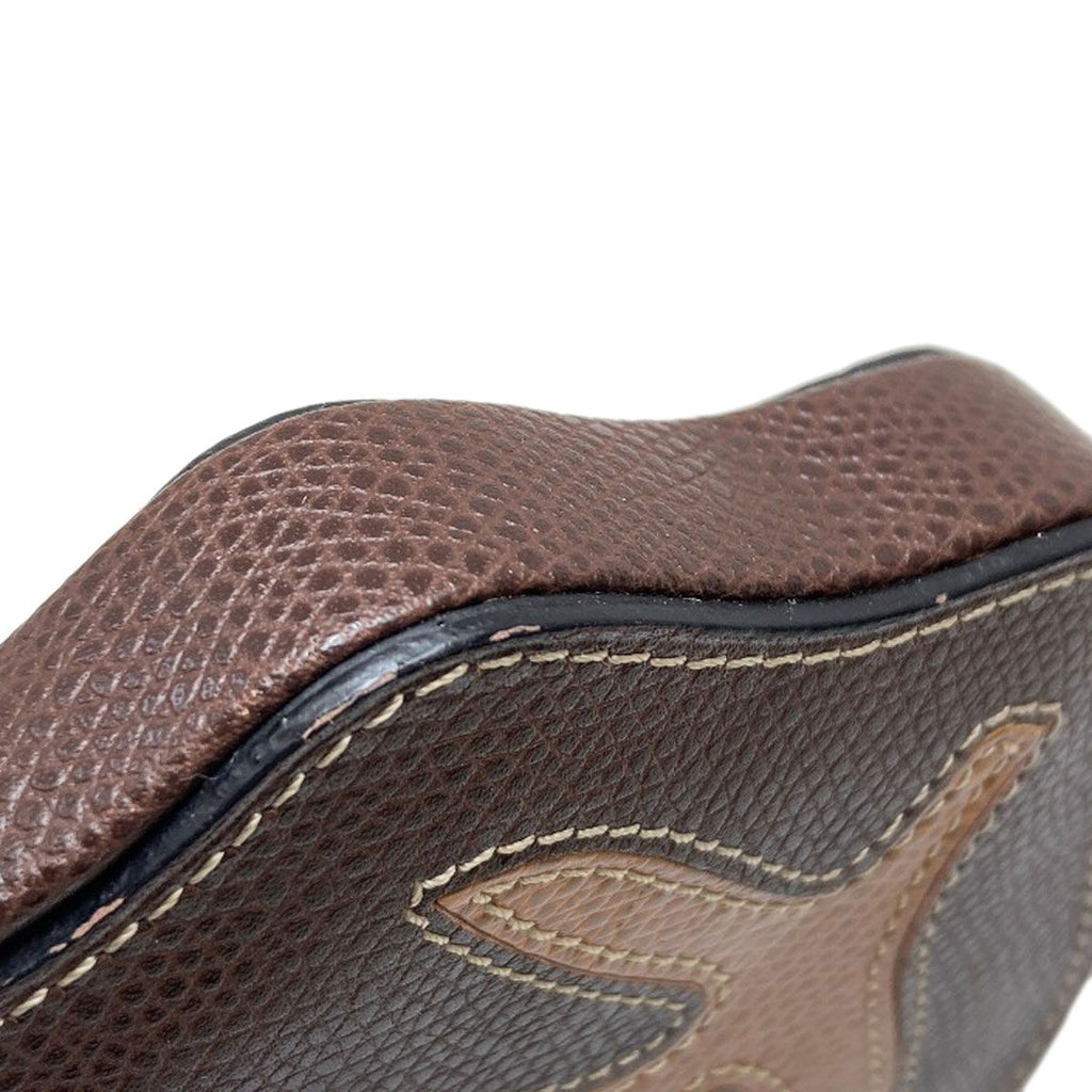 Celine Autumn Leaves Motif Coin Case Leather — view 8