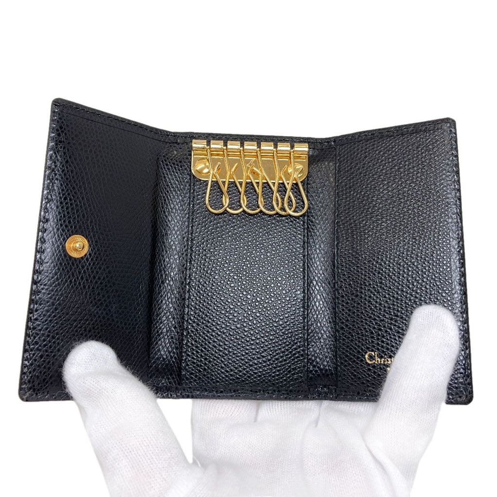 Dior CD Logo Key Case Leather Key Holder — view 4