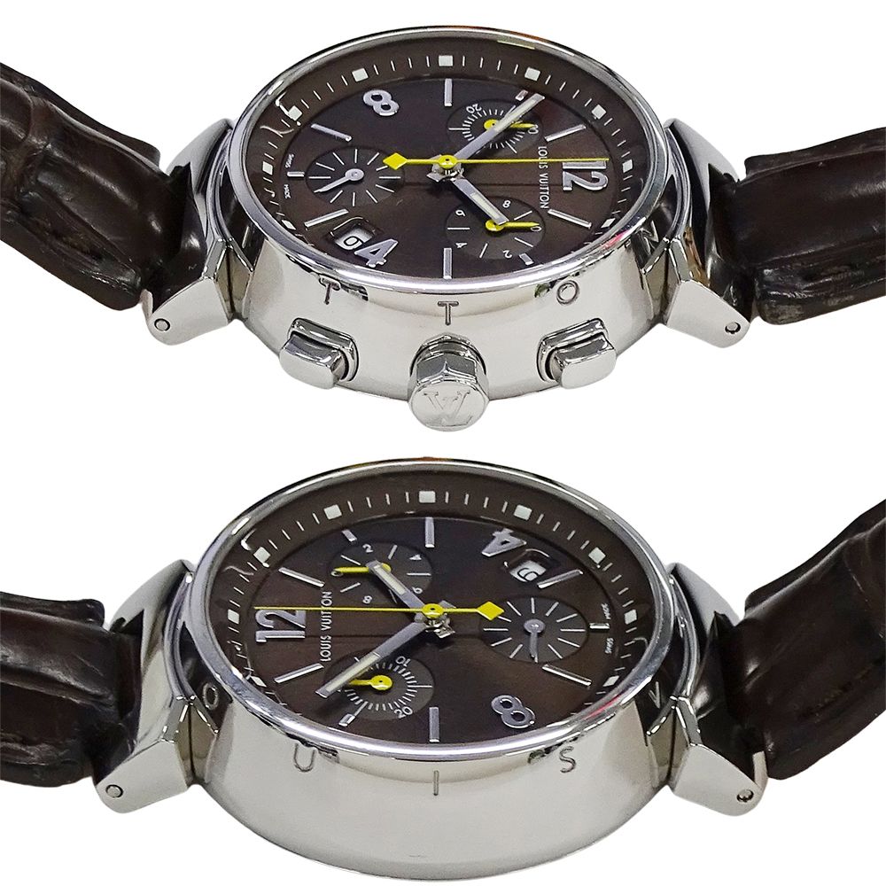 Louis Vuitton Watch Boys Tambour Chronograph Date Quartz Stainless Steel — view 3