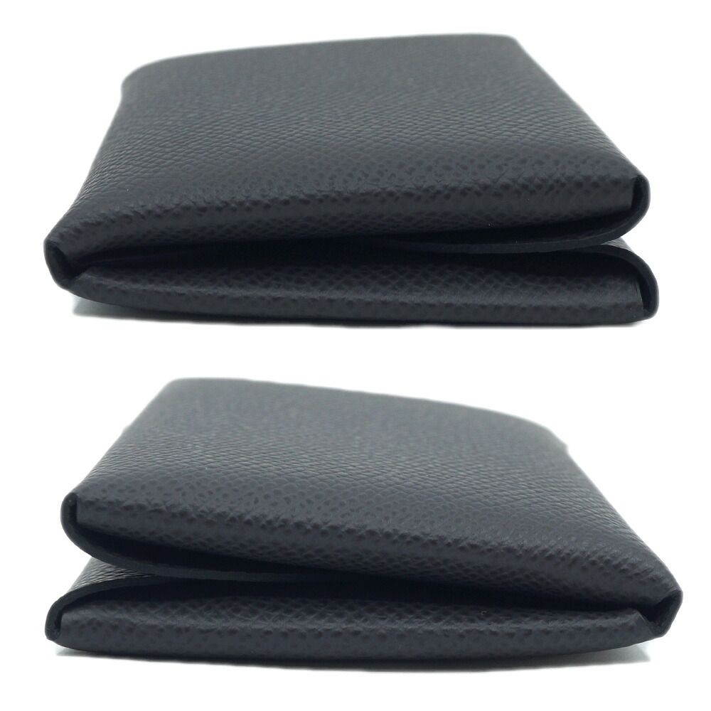 Hermes Calvi Duo Graphite Gray Silver Coin Case Card Box Not — view 3