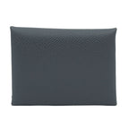 Hermes Calvi Duo Graphite Gray Silver Coin Case Card Box Not — view 2
