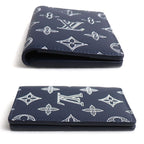 Louis Vuitton Organizer Poche Card Case Monogram Shadow Navy Purchased — view 3
