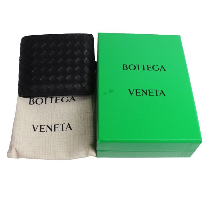 Bottega Veneta Intrecciato Piccolo Bifold Wallet Black — view 9