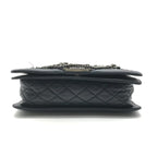 Chanel Unshaded Chain Shoulder Bag Denim Tweed Navy — view 4