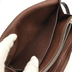 Hermes Kelly Wallet Brown Leather Coin Purse Card Case Silver Shikaku — view 8