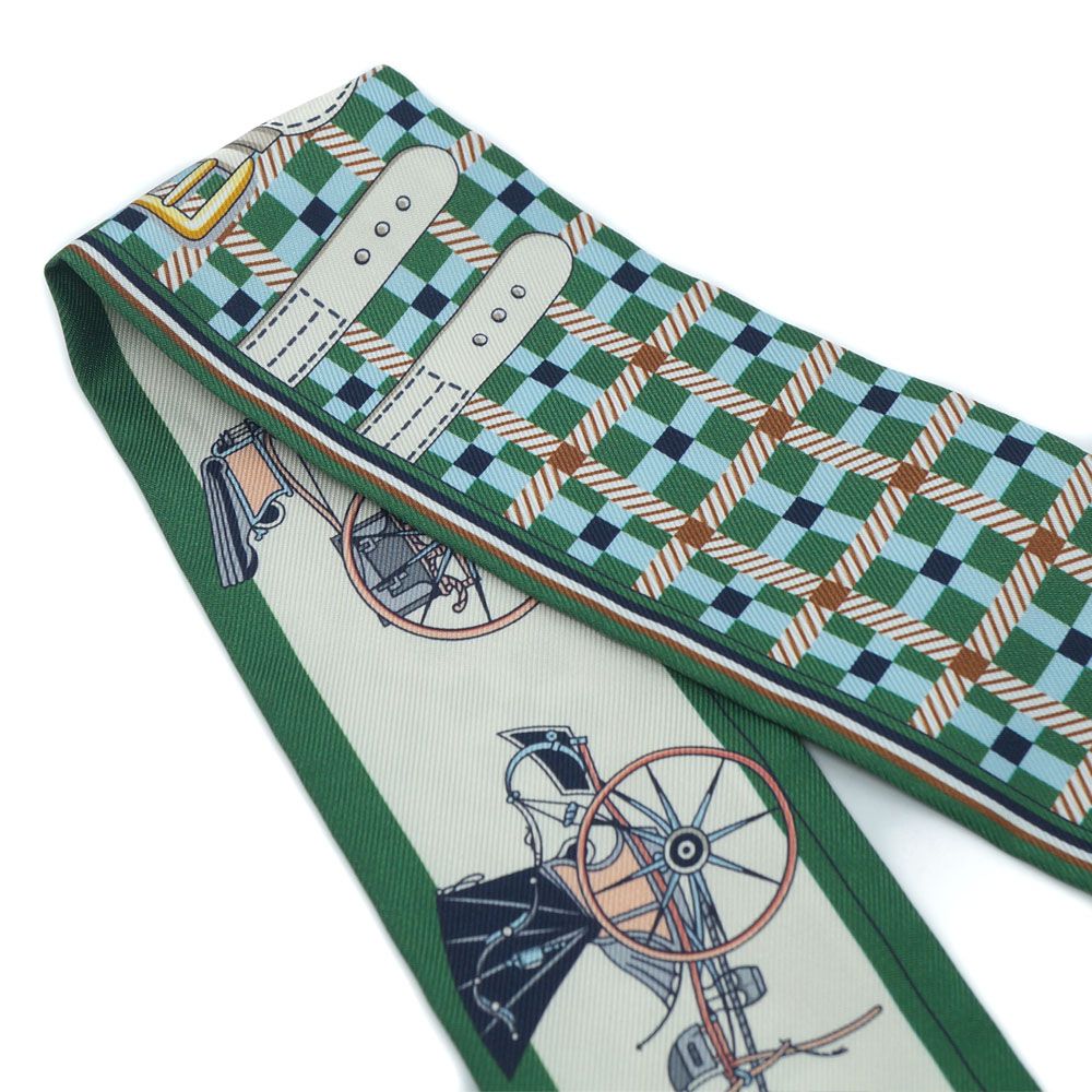 Hermes les Voituresa Nouvelle Evolution of the Carriage Twilly Scarf Silk — view 5