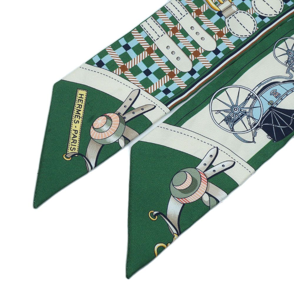 Hermes les Voituresa Nouvelle Evolution of the Carriage Twilly Scarf Silk — view 6