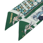 Hermes les Voituresa Nouvelle Evolution of the Carriage Twilly Scarf Silk — view 6