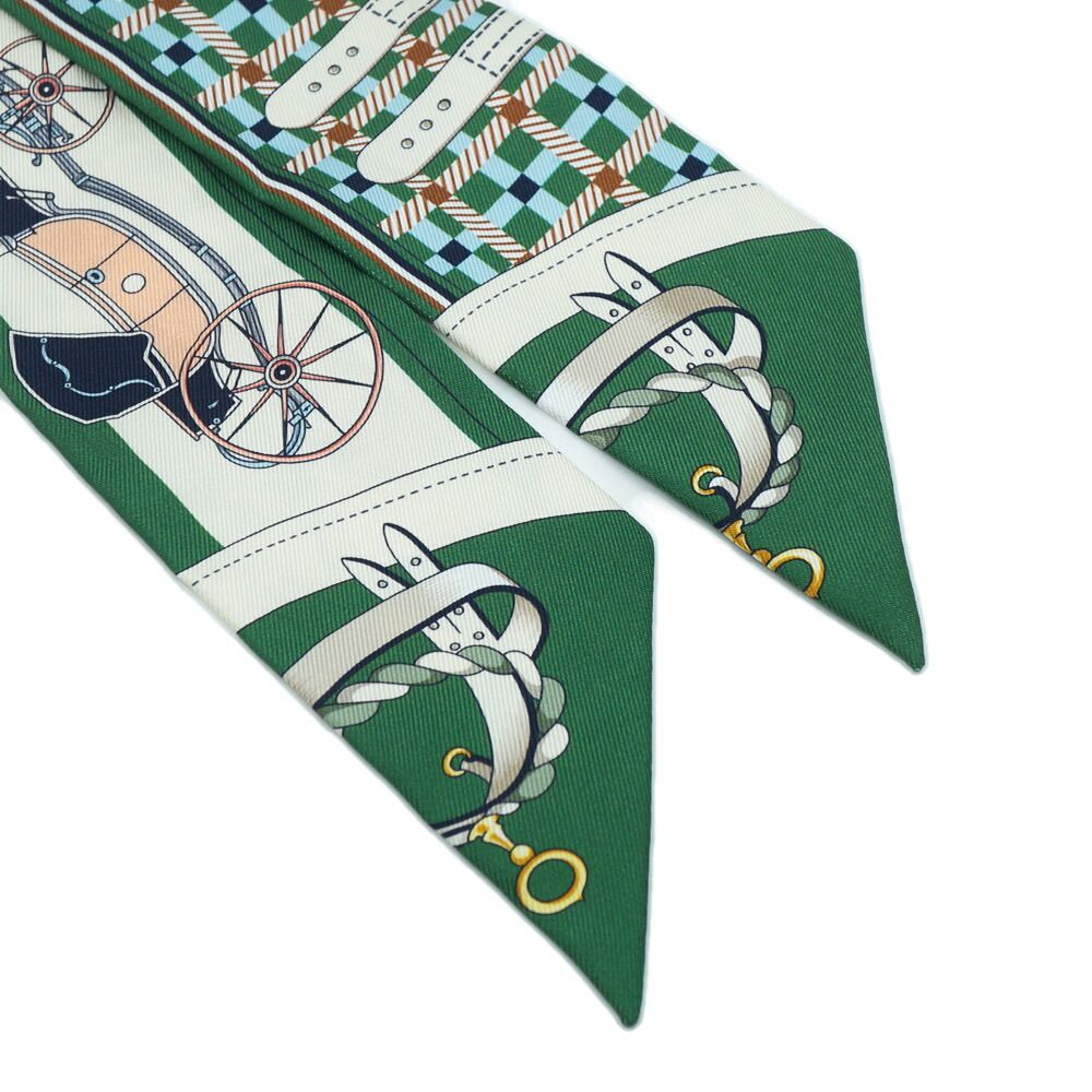 Hermes les Voituresa Nouvelle Evolution of the Carriage Twilly Scarf Silk — view 3