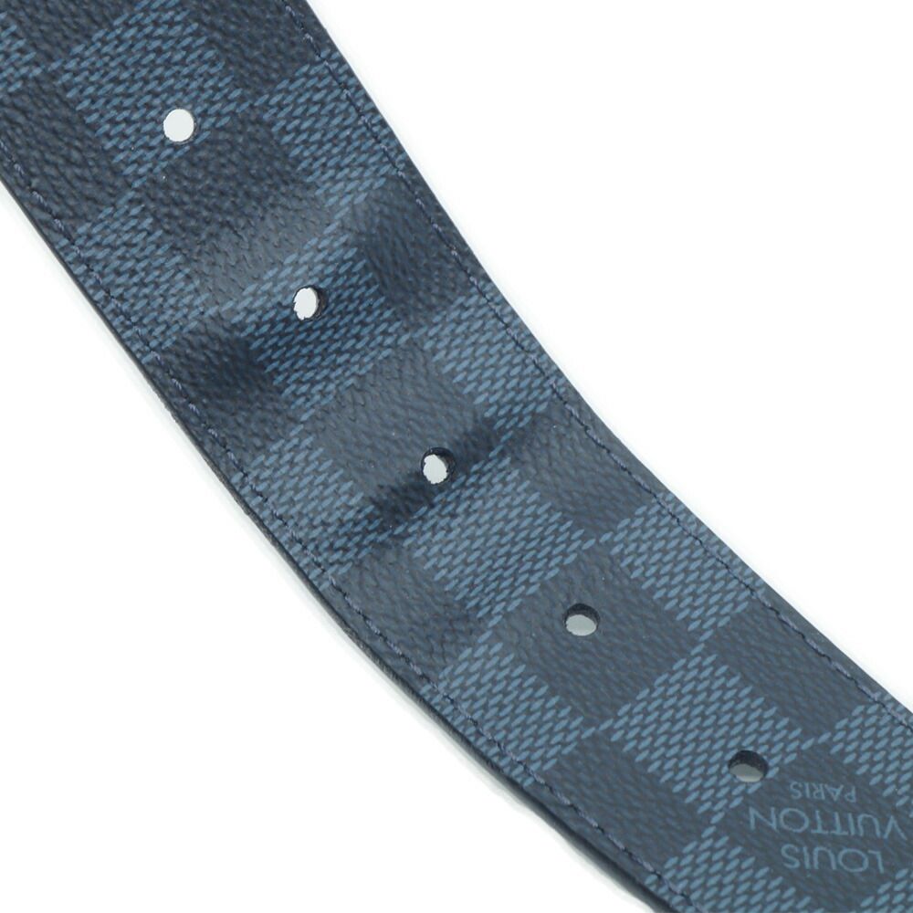 Louis Vuitton Ceinture Reverse Damier Belt All Over Pattern Leather Blue Black — view 7