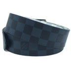 Louis Vuitton Ceinture Reverse Damier Belt All Over Pattern Leather Blue Black — view 3