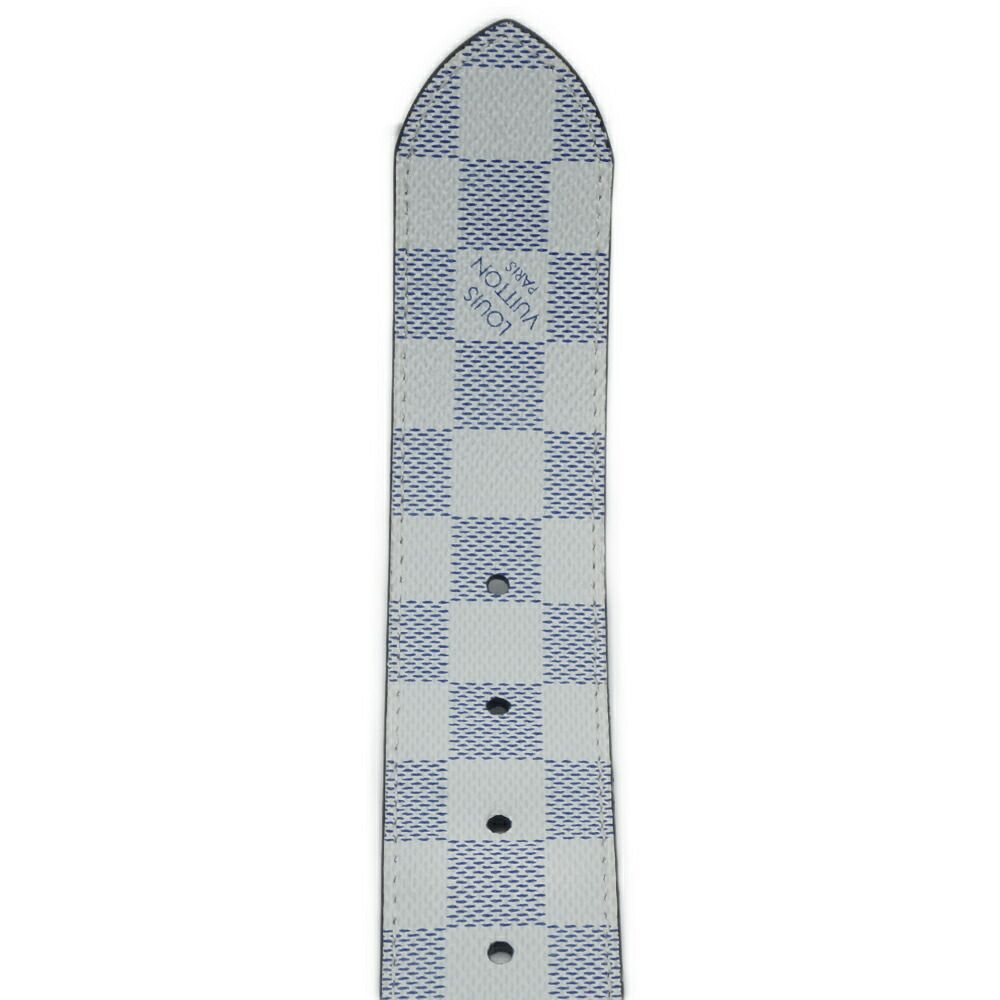 Louis Vuitton Ceinture Reverse Damier Belt All Over Pattern Leather Blue Black — view 6