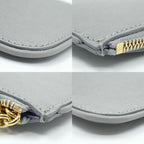 Gucci Coin Case Key Gray Gold Leather Logo Key — view 4
