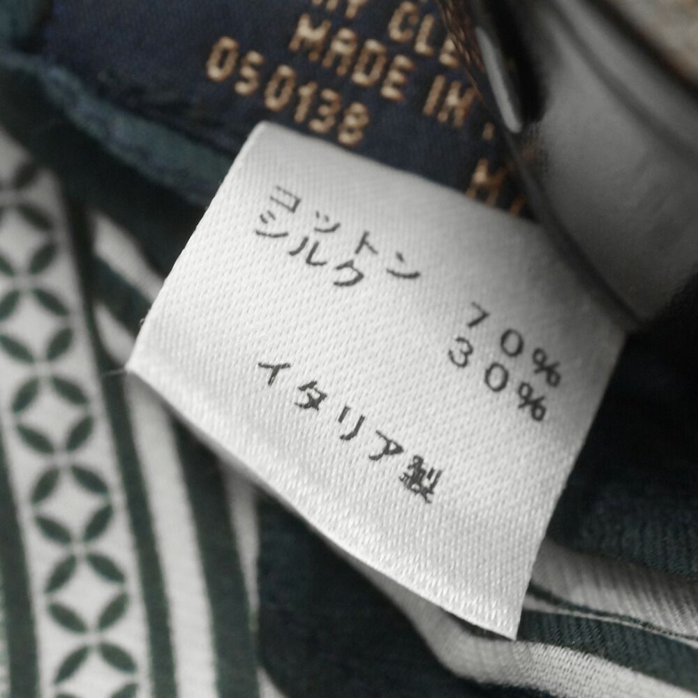 Louis Vuitton Etole Gang Ring Scarf Cotton Silk Navy White Shawl — view 8