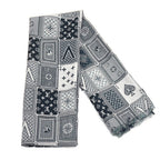 Louis Vuitton Etole Gang Ring Scarf Cotton Silk Navy White Shawl — view 2