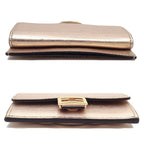 Fendi Pink Gold Compact Wallet Leather Card Case — view 4