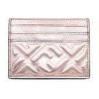 Fendi Pink Gold Compact Wallet Leather Card Case — view 2