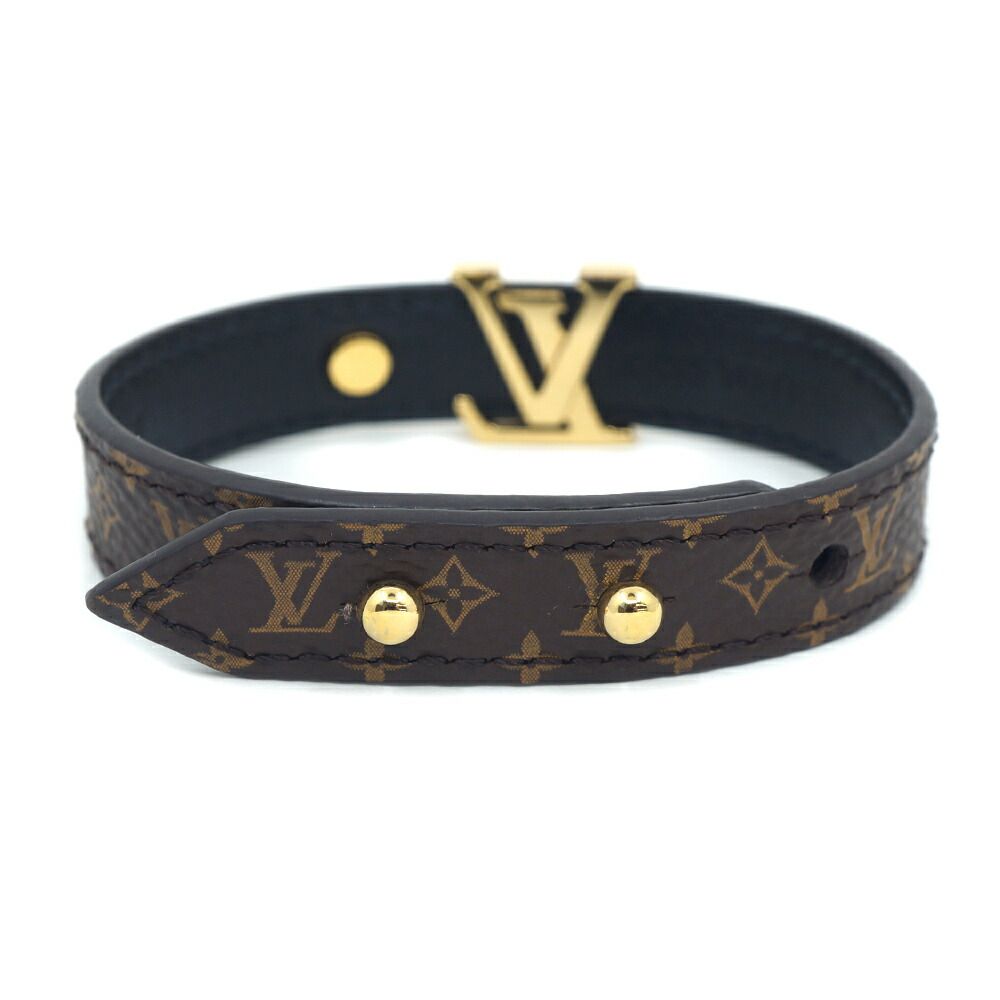 Louis Vuitton Bracelet LV Iconic 17 Brown Monogram Gold — view 3