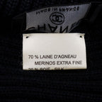 Chanel CC Logo Sports Line Wool Silk Black Hats — view 6