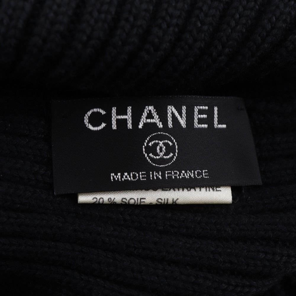 Chanel CC Logo Sports Line Wool Silk Black Hats — view 5