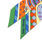 Hermes les Murmures de la Foret Whisper of the Forest Twilly Multicolor Scarf — view 3