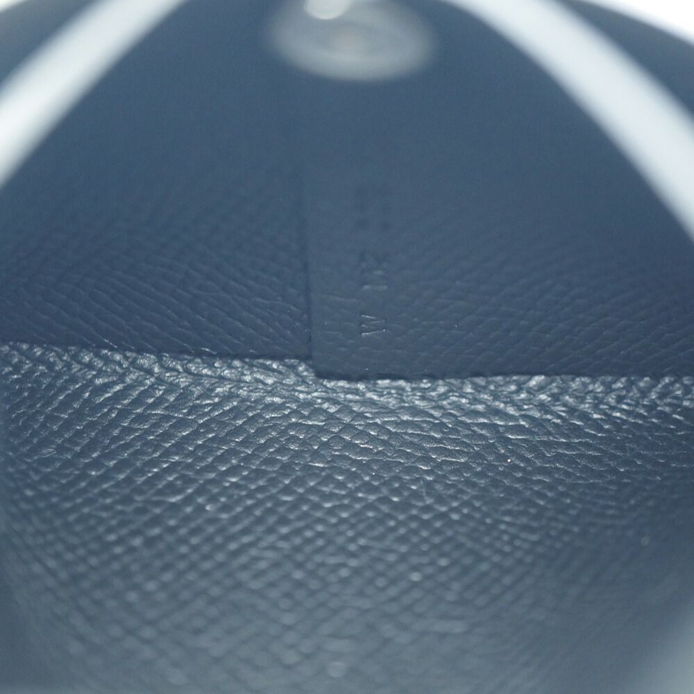 Hermes Bastia Veau Epsom Card Case Coin Purse Black — view 7