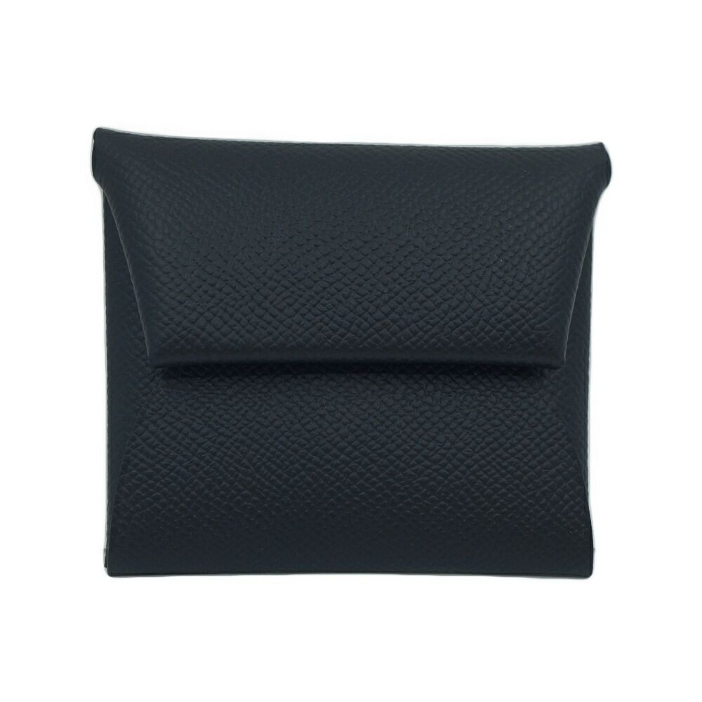 Hermes Bastia Veau Epsom Card Case Coin Purse Black — view 2