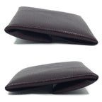 Hermes Bastia Brown Silver Coin Case Card Leather — view 4
