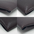 Hermes Bastia Brown Silver Coin Case Card Leather — view 5
