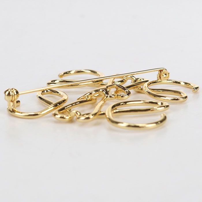 Loewe Anagram Brooch Metal — view 4
