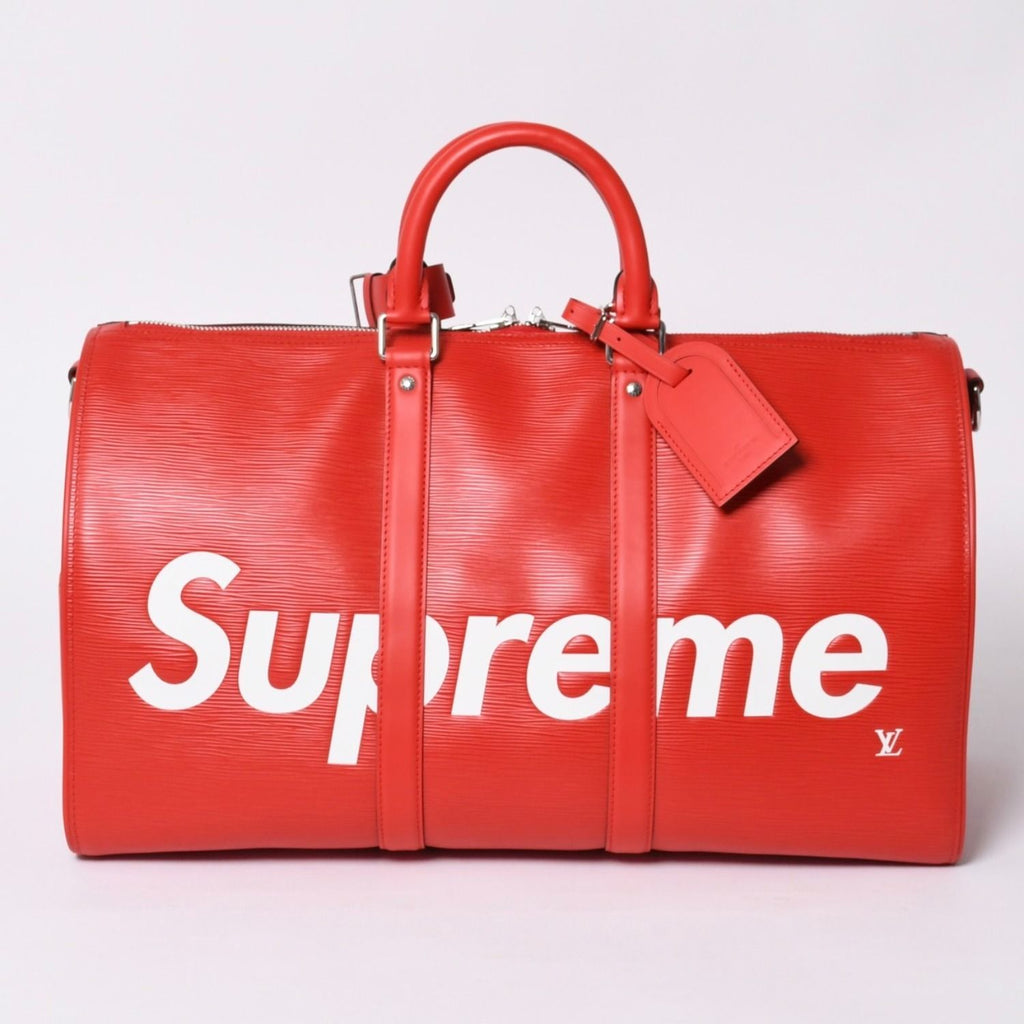 Louis Vuitton Supreme Keepall Bandouliere 45 Boston Bag Epi — view 2