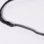 Saint Laurent Shoulder Bag V-stitch Fringe YSL Logo Black Calfskin — view 8