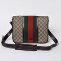 Gucci Shoulder Bag GG Supreme Sherry Line Beige Gold