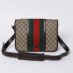 Gucci Shoulder Bag GG Supreme Sherry Line Beige Gold