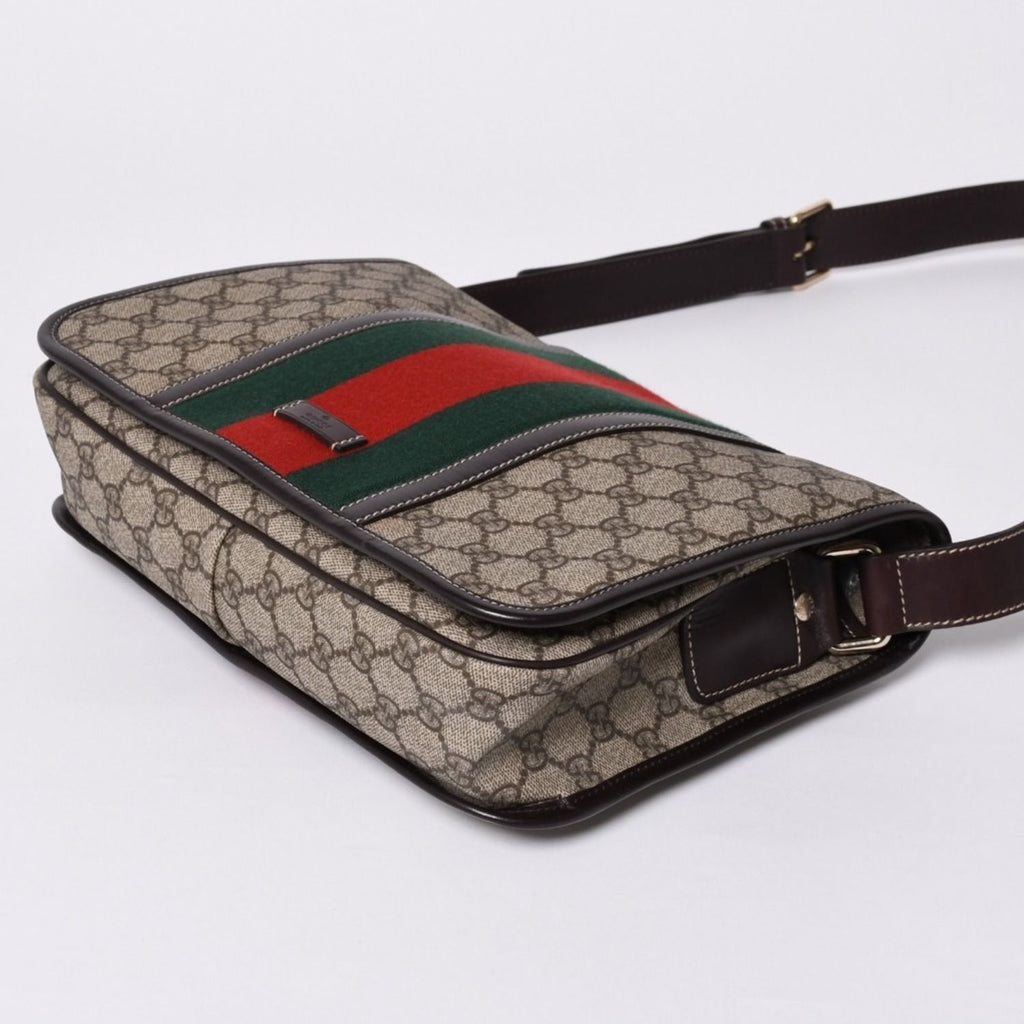 Gucci Shoulder Bag GG Supreme Sherry Line Beige Gold — view 5