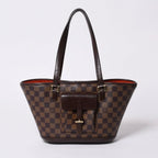 Louis Vuitton Handbag Manosque PM Damier Brown Gold