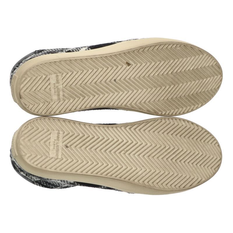 Saint Laurent Paris Wool Check High Cut Sneakers 42 — view 3