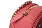 Chanel CC Filigree Chain Shoulder Bag Caviar Leather CC Logo Gold Pink — view 4