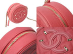 Chanel CC Filigree Chain Shoulder Bag Caviar Leather CC Logo Gold Pink — view 5