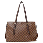 Louis Vuitton Tote Damier Canvas Chelsea Brown Handbag Large Commuting to School — view 2