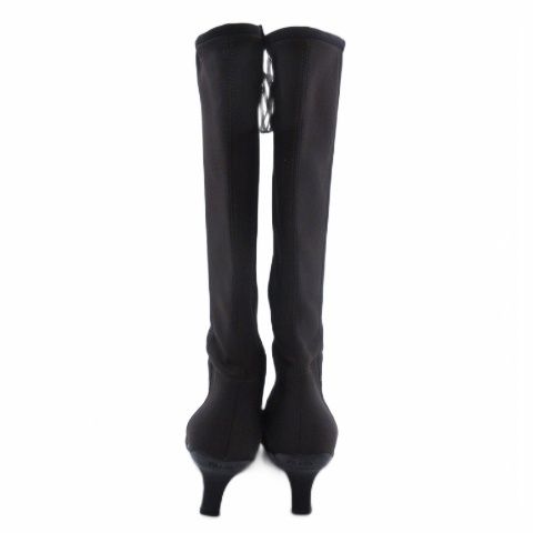 Prada Sports Sport Logo Long Boots Fabric Brown 38.5 — view 4
