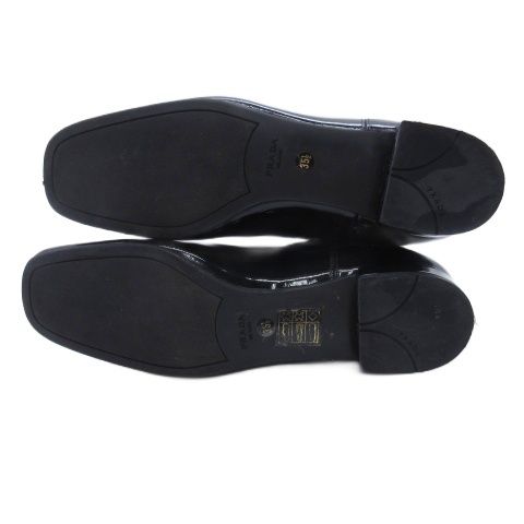 Prada Enamel Side Gore Boots Black 35.5 — view 6