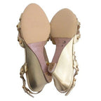 Prada Studded Sandals Gold 35 — view 6