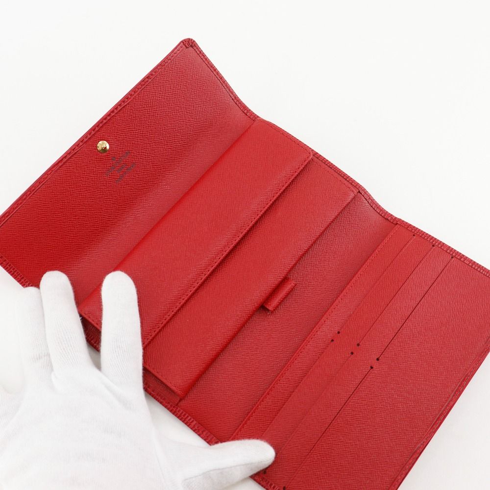 Louis Vuitton Porte Tresor International Trifold Epi Leather Castilian Red — view 6